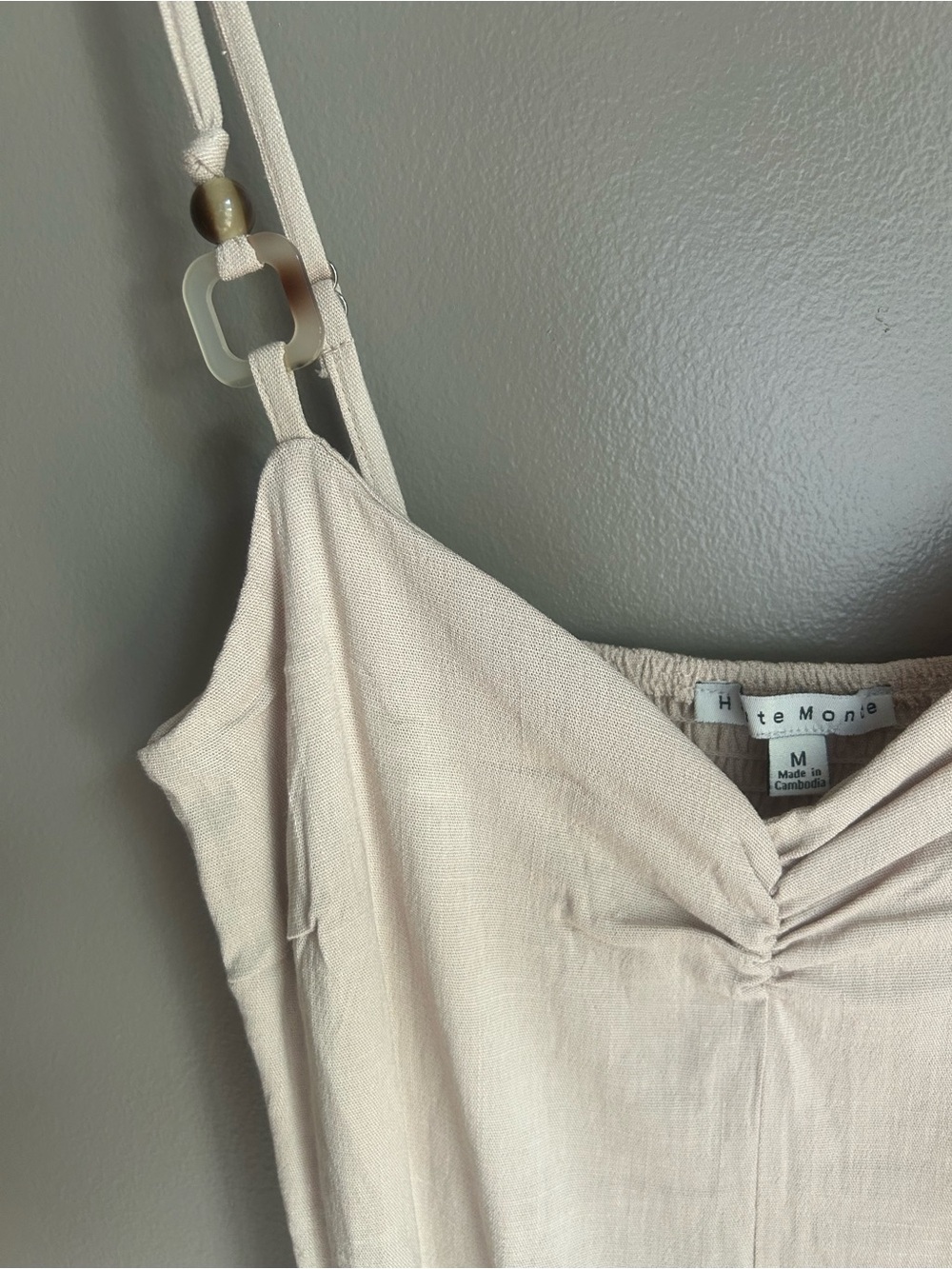 Soft Beige Slip Dress - Haute Monde - Picture 5 of 10